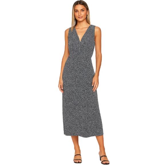Threads 4 Thought Wrap Dress Navy Blue and White Polka Dot NWT Size 2X - Picture 1 of 2